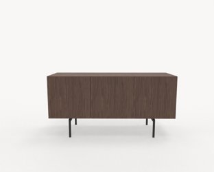 Förvaring & Hyllor Bloom sideboard, valnöt, metallben, Längd 150 cm