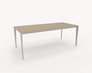Matbord Five matbord i Ek laminat, metallben, 180x90 cm