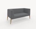 Bild 2 Accord, 2-sits soffa, tygklädd, med ekben