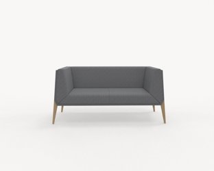 Soffor Accord, 2-sits soffa, tygklädd, med ekben