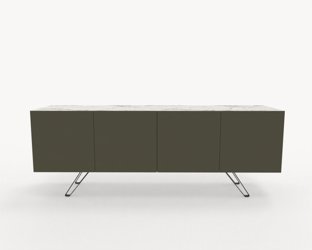 Förvaring & Hyllor Bloom sideboard, lackad olivgrön, Längd 200 cm